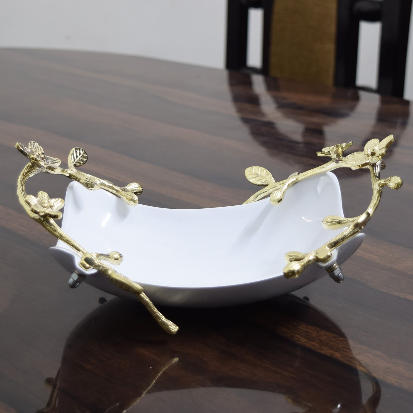 Crinds Pure Metal Luxury Brass Platter Tray for Snacks