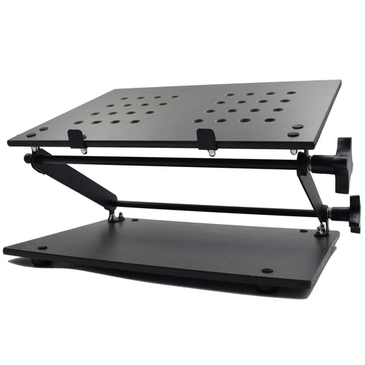 Crinds Pure Metal Laptop Stand for Table (Black)