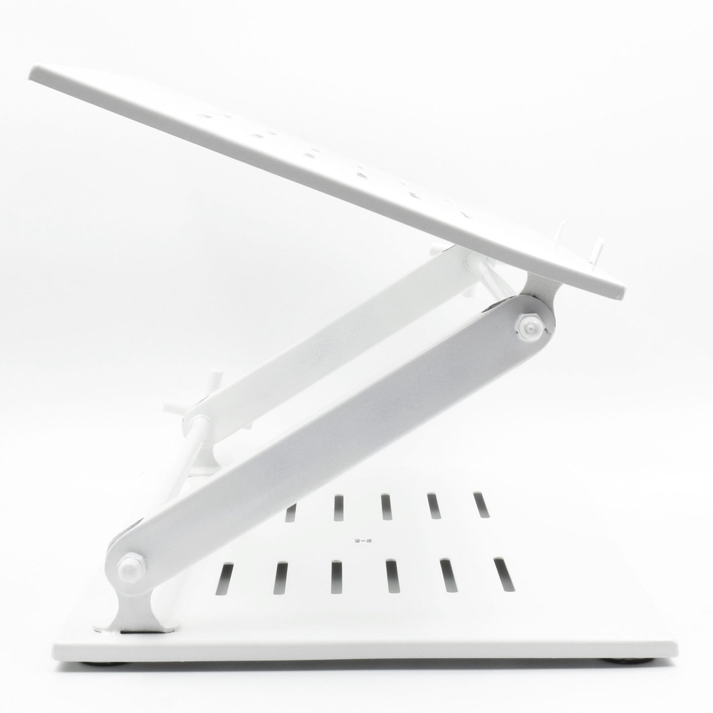 Crinds Pure Metal Laptop Stand for Table (White)