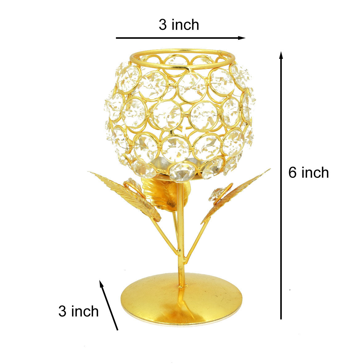Crinds Floral Metal Candle Lamp
