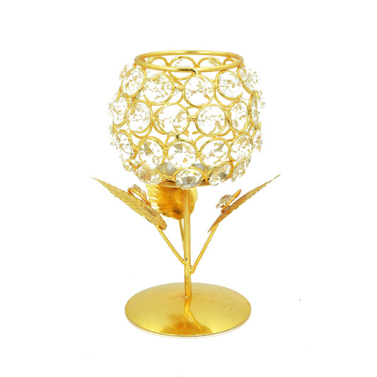 Crinds Floral Metal Candle Lamp