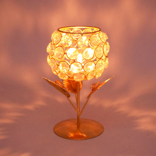 Crinds Floral Metal Candle Lamp