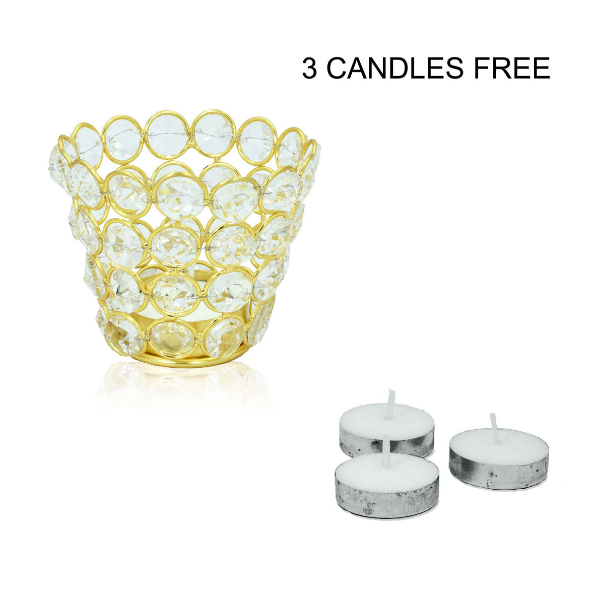 Crinds Glass Candle Lamp - Small
