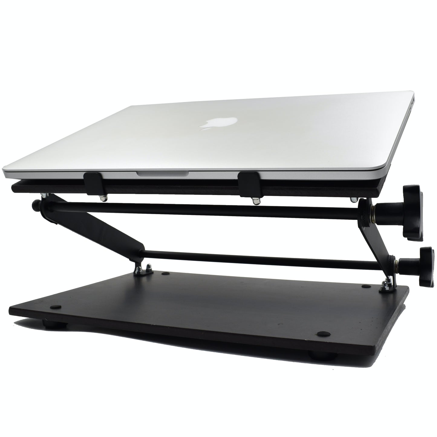 Crinds Pure Metal Laptop Stand for Table (Black)