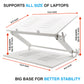 Crinds Pure Metal Laptop Stand for Table (White)