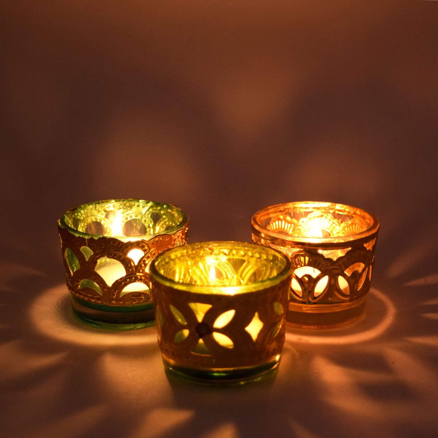 Crinds designer Crinds Ethnic Glass Candle Lamp Men Women Ladies Girls