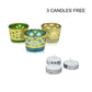 Crinds designer Crinds Ethnic Glass Candle Lamp Men Women Ladies Girls